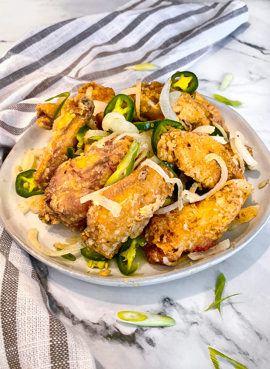 Salt and pepper wings-plated