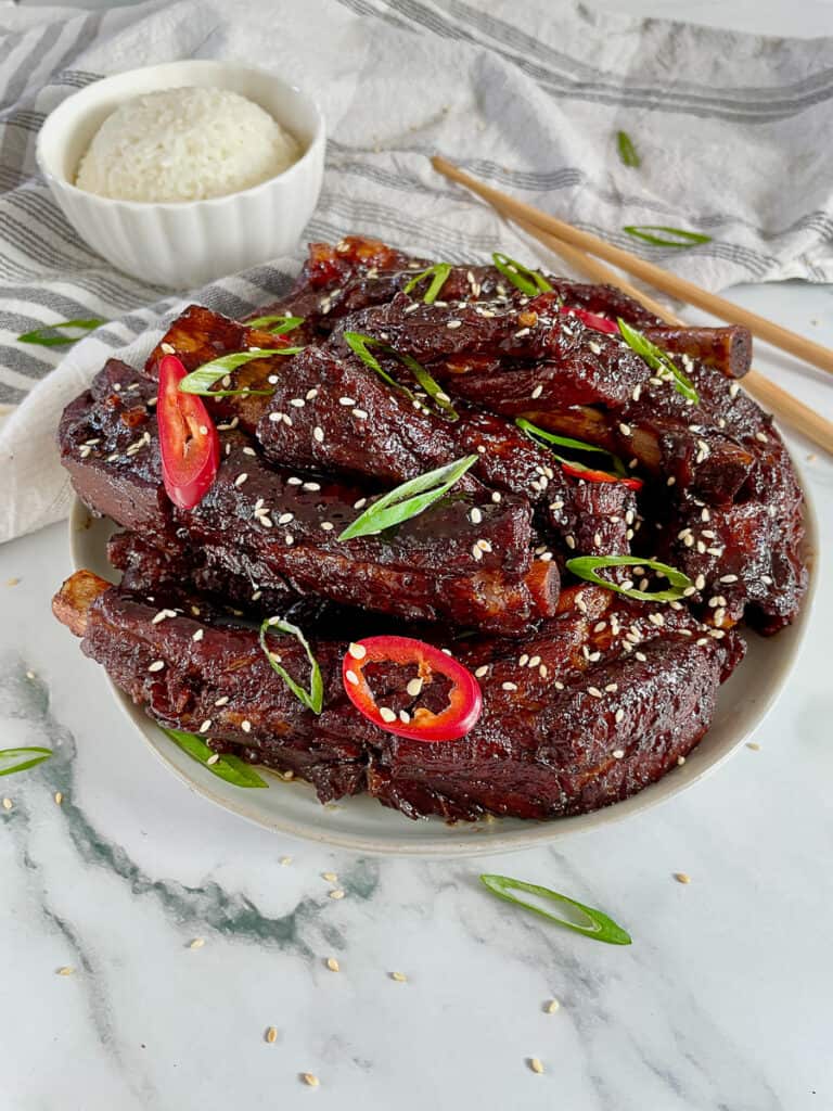 The Best Easy Asian Honey Glazed Braised Ribs – The Savory Chopstick