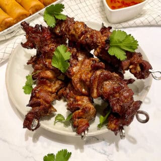 Vietnamese Pork Skewers pork on a stick