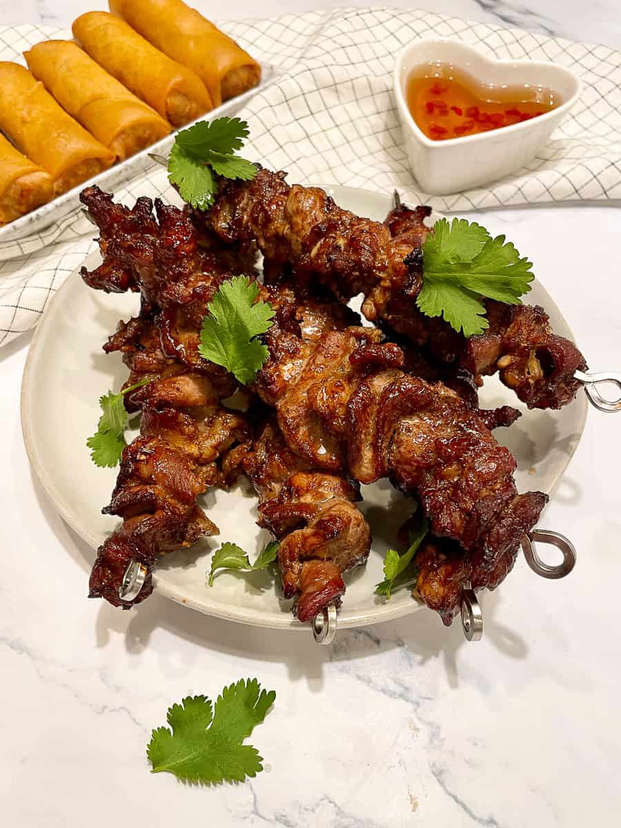 Vietnamese Grilled Pork Skewer-image
