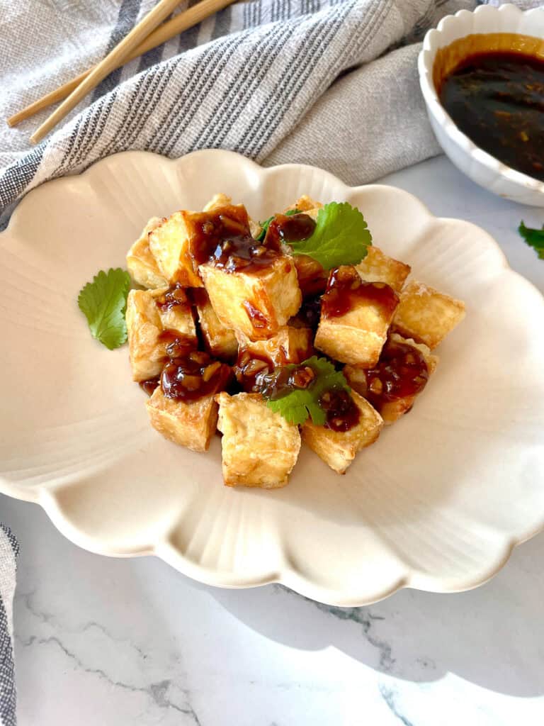 Fried Tofu Garlic Sauce Air Fried