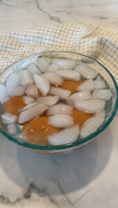 Ramen Eggs Ajitama ice bath