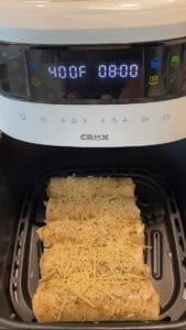 Pizza Roll Ups in the air fryer hot pocket