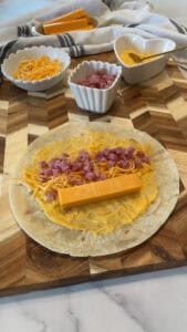 Cheesy Ham Roll Ups ingredients