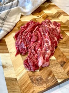 Lemongrass Beef sliced