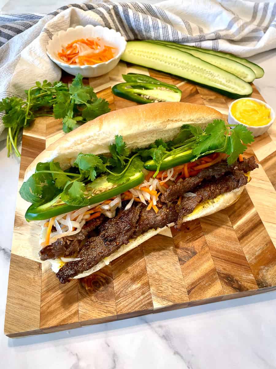 Lemongrass Beef Banh Mi-image