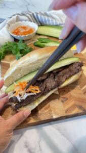 Lemongrass Beef banh mi