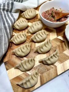 Beef Dumplings prep