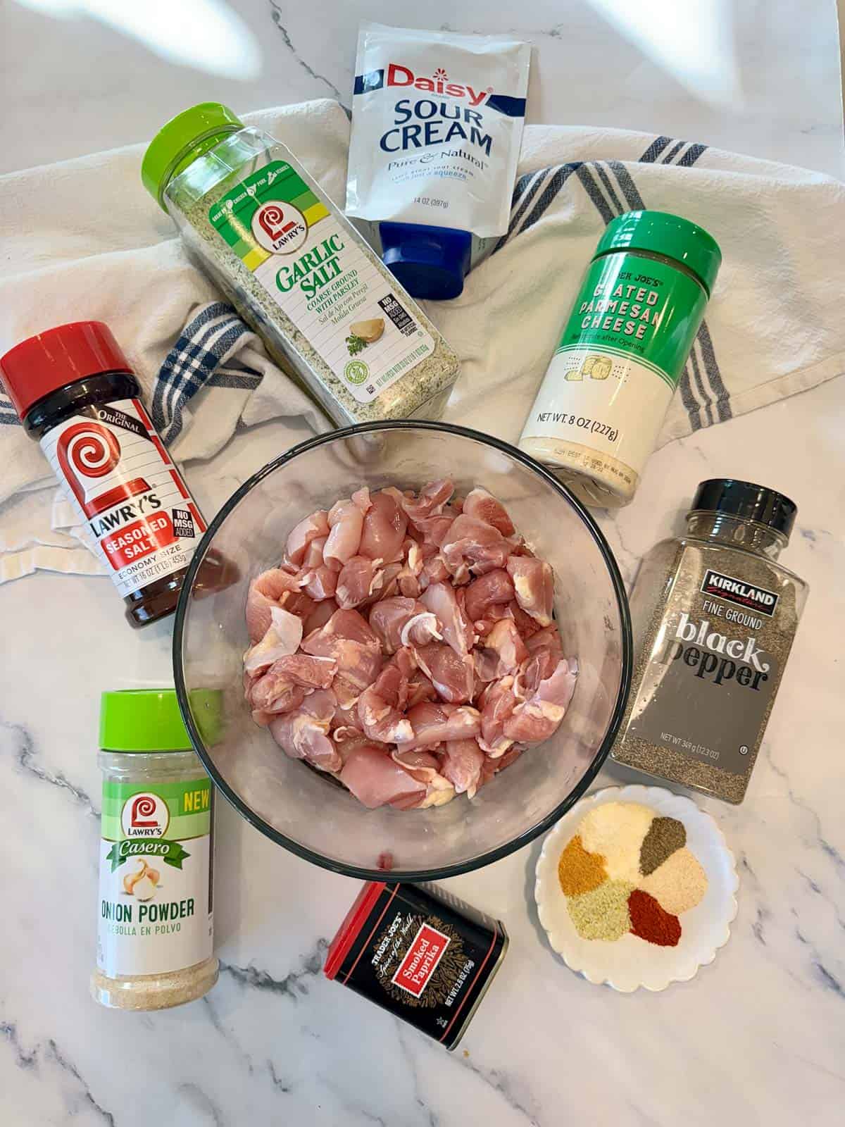 Garlic Parmesean Chicken Skewers Ingredients