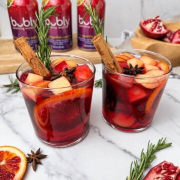 fruit filled sangria mocktail.